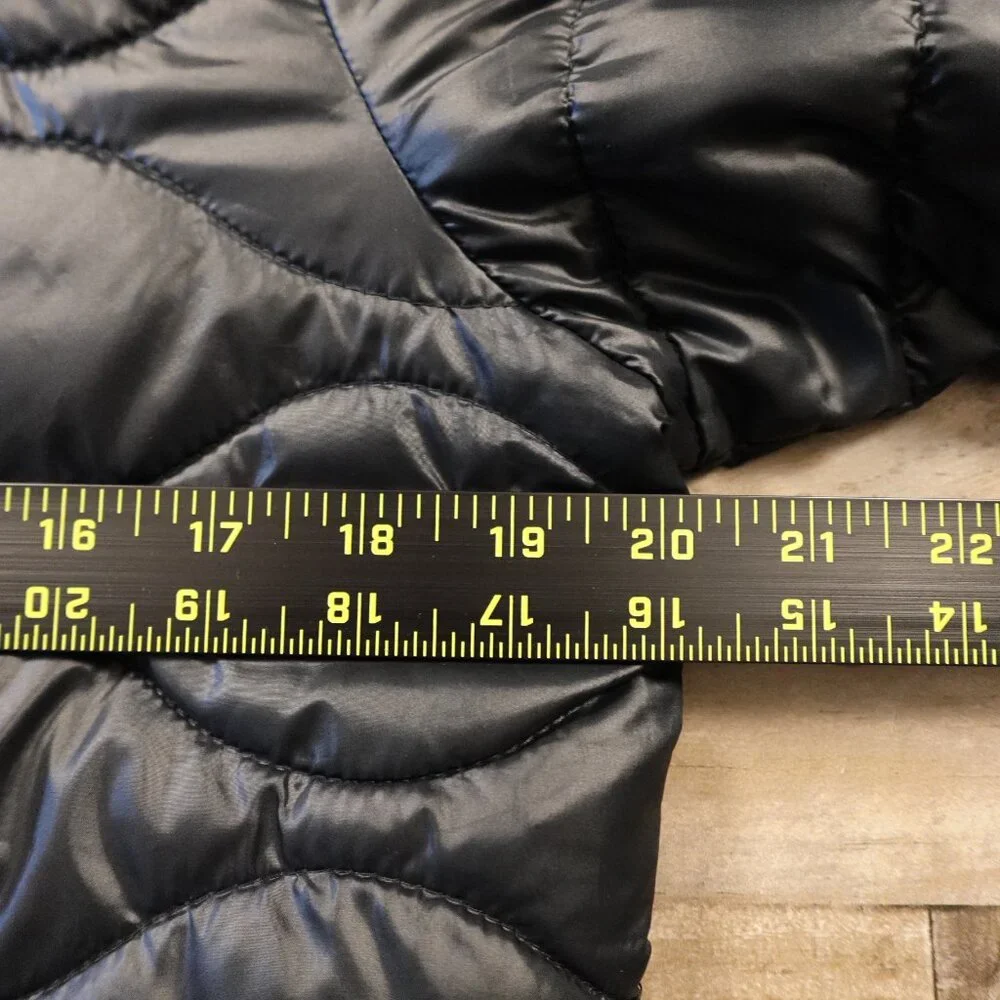 Columbia Puffer Jacket Girls XL‎ Black Hooded Quilted Winter Coat